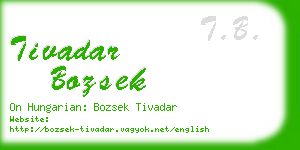 tivadar bozsek business card